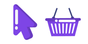 Minimal Cesta de Compras Púrpura cursor