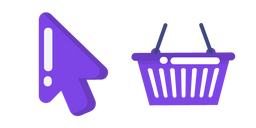 Minimal Purple Shopping Basket Cursor