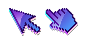 3D Espacio Púrpura Pixel cursor