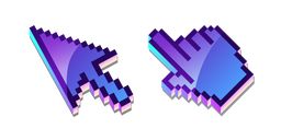 3D de l'Espace Violet Pixel Curseur