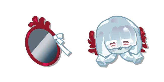 Cookie Run Agar Agar Cookie and a Mirror Cursor