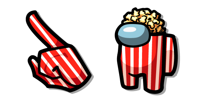 Among Us Red Popcorn Bucket Character курсор