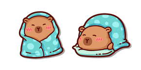Cute Capybara with Blanket Cursor