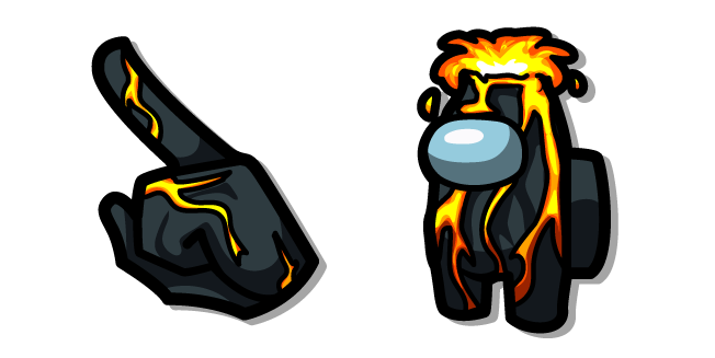 Among Us Personaje Volcán Negro Cursor