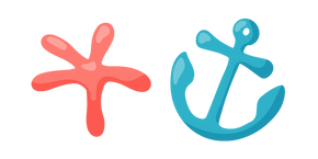 VSCO Girl Starfish and Anchor Cursor
