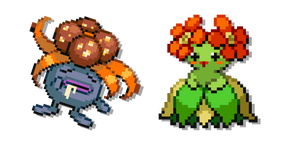 Pokemon Gloom and Bellossom Pixel Cursor