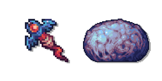 Terraria Ebonian Paladin y Crimslime Staff Cursor