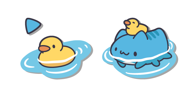 Bugcat Capoo and Duckling Swimming курсор