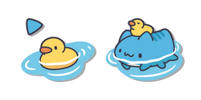 Курсор Bugcat Capoo and Duckling Swimming