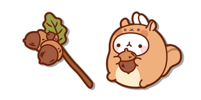 Molang Ardilla con Bellotas cursor