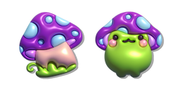 Simple 3D Grenouille et Champignon Magiques Curseur