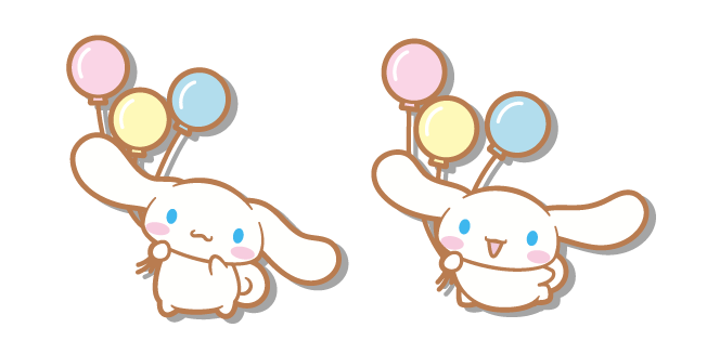 Sanrio Cinnamoroll with Colorful Balloons Cursor