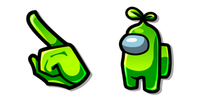 Курсор Among Us Green Sprout Character