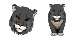 Panthère Noire Féroce Curseur