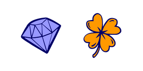 VSCO Girl Diamant et Trèfle Curseur