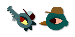 Night in the Woods Fans de Smelter Cocodrilo y Pájaro Cursor