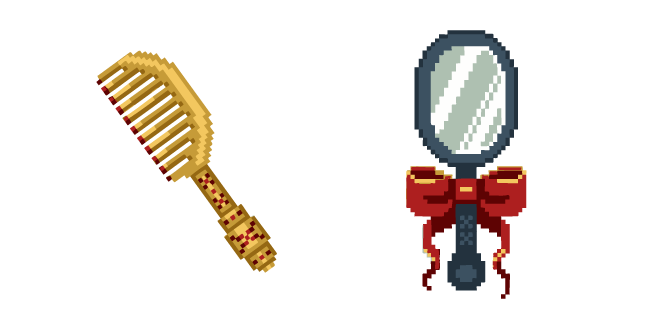 Wooden Comb and Mirror Pixel Cursor