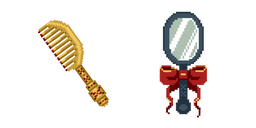 Peigne en Bois et Miroir Pixel Curseur