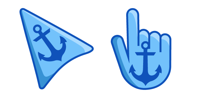 Anchor on Light Blue Background Cursor