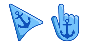 Anchor on Light Blue Background Cursor