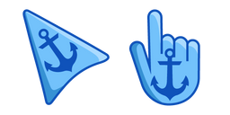 Курсор Anchor on Light Blue Background