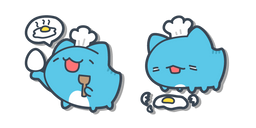 Bugcat Capoo Cuisinant un Œuf Curseur