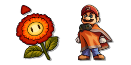 The Super Mario Galaxy Movie Mario en Poncho et Fleur de Feu Curseur