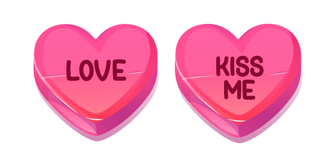 Valentine's Day Sweethearts Love and Kiss Me Cursor