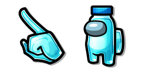 Among Us Cyan Bottle of Water Character Cursor
