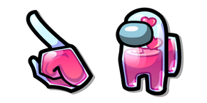 Among Us Pink Love Potion Character Cursor
