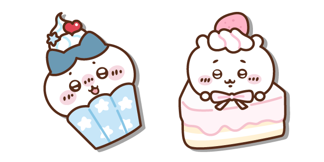 Chiikawa Cake and Hachiware Cupcake Cursor