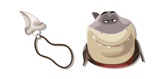 The Bad Guys Mr. Shark and his Shark Tooth Necklace Cursor
