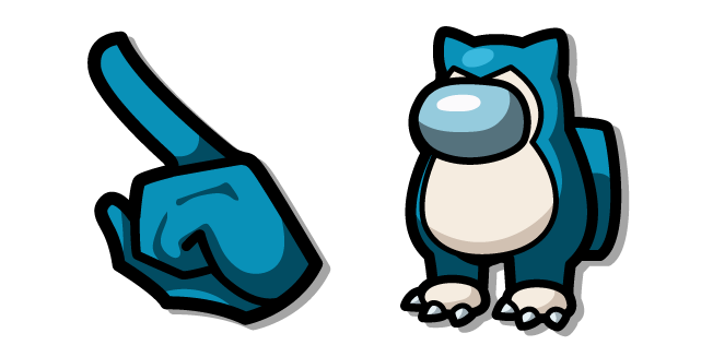 Among Us Blue Pokémon Snorlax Character Cursor