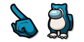 Among Us Blue Pokémon Snorlax Character Cursor