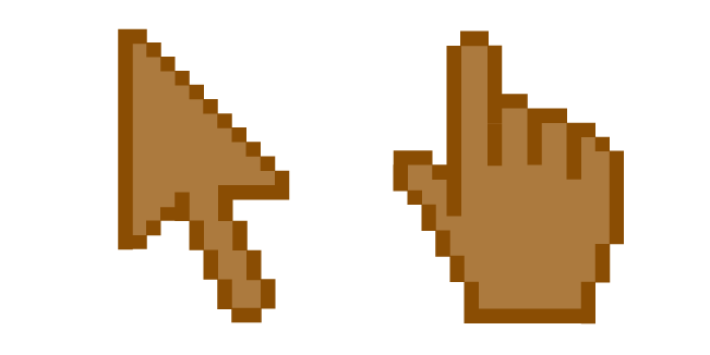 Marron Cuivré Pixel Cursor