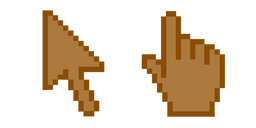 Marrón Cobrizo Píxel Cursor