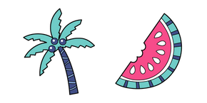 VSCO Girl Palmier et Pastèque Curseur