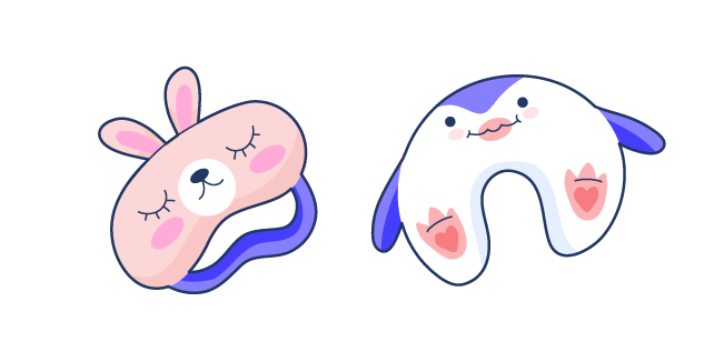 VSCO Girl Sleep Mask and Neck Pillow курсор