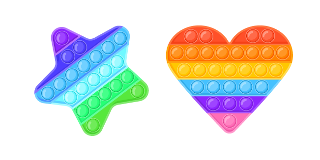 Star and Heart Pop-It Toys курсор