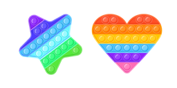 Juguetes Pop-It de Estrella y Corazón Cursor