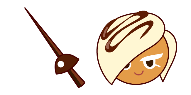Cookie Run White Choco Cookie and a Fencing Sword Cursor