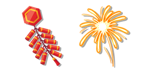 Año Nuevo Chino Petardo y Fuego Artificial cursor