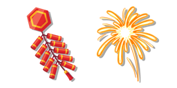 Año Nuevo Chino Petardo y Fuego Artificial Cursor
