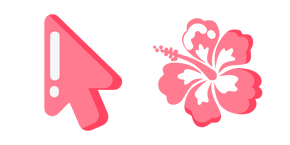 Minimal Pink Hawaiian Hibiscus Cursor