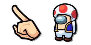 Among Us Beige Super Mario Toad Character Cursor