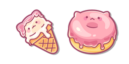 Cute Ice Cream Cat and Donut Cat