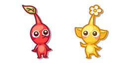 Курсор Kawaii Red Pikmin and Yellow Pikmin