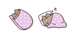 Pusheen Napping under a Blanket Cursor