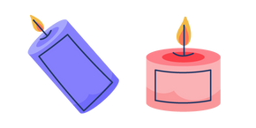 VSCO Girl Blue and Pink Candles Cursor