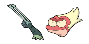 Amphibia General Yunan and her Switchblade Gauntlet Cursor